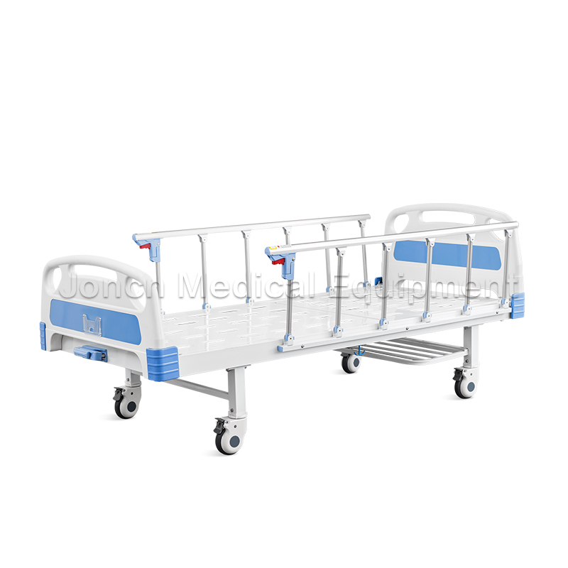 MD200005 Customized Single Crank Metal Frame ABS Manual Medical Hospital Bed